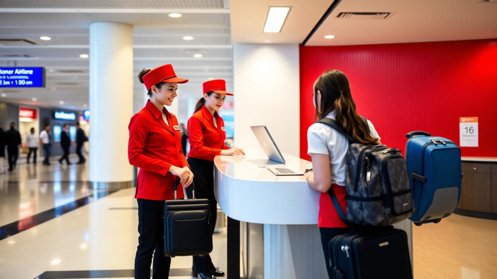 Agentes de Avior Airlines atendiendo a una pasajera