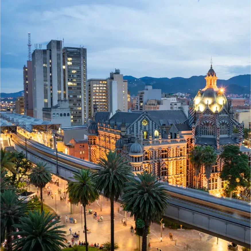 Vista panorámica de Medellín